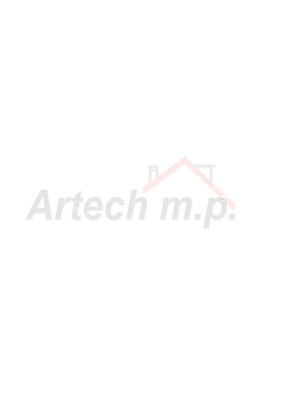 Plano Cabaña 160 mt2. | Artech m.p. Construcciones | Bosque Peralta Ramos - Rumenco y zona Mar del Plata